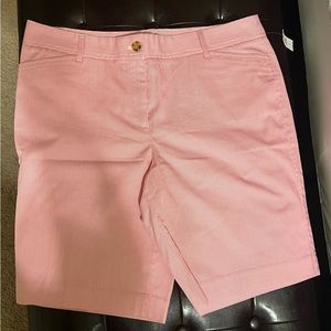 NWT Ann Taylor Size 14 Pink and White Striped Shorts